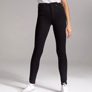 Aritzia Denim Forum The Lola High Rise Skinny Jeans Black Size 28